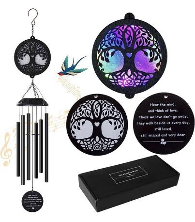 BRAND NEW Solar Tree of Life Wind Chimes