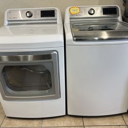 Washer & Electric Dryer Set – Excellent Condition – 90 Day Warranty – Delivery – LG