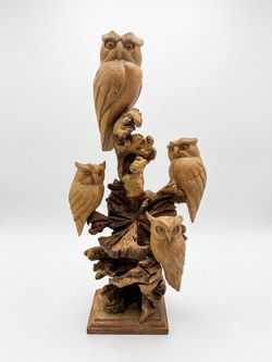 Owl Wood Sculpture