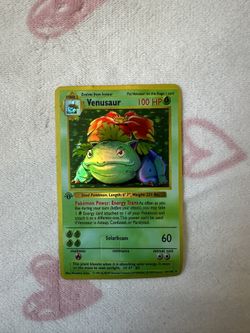 Holographic Pokemon Venusaur 100 hp 