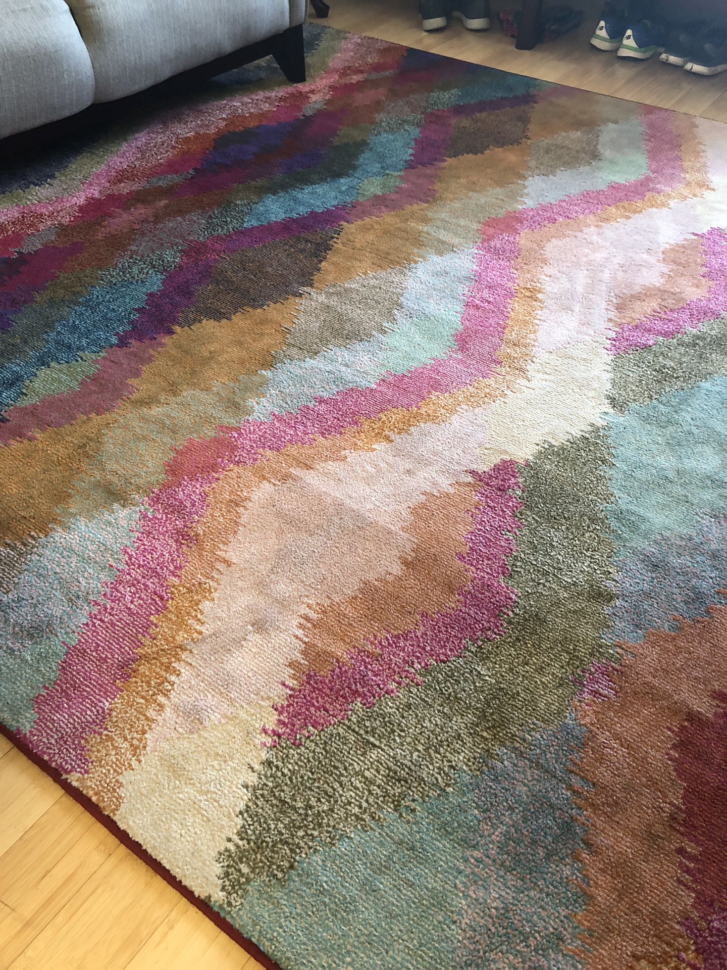Multi color area rug