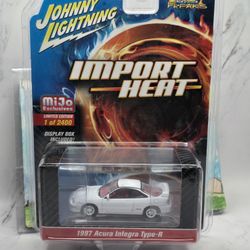 1/64 JOHNNY LIGHTNING IMPORT HEAT 1997 ACURA INTEGRA TYPE-R WHITE MIJO EXCLUSIVE