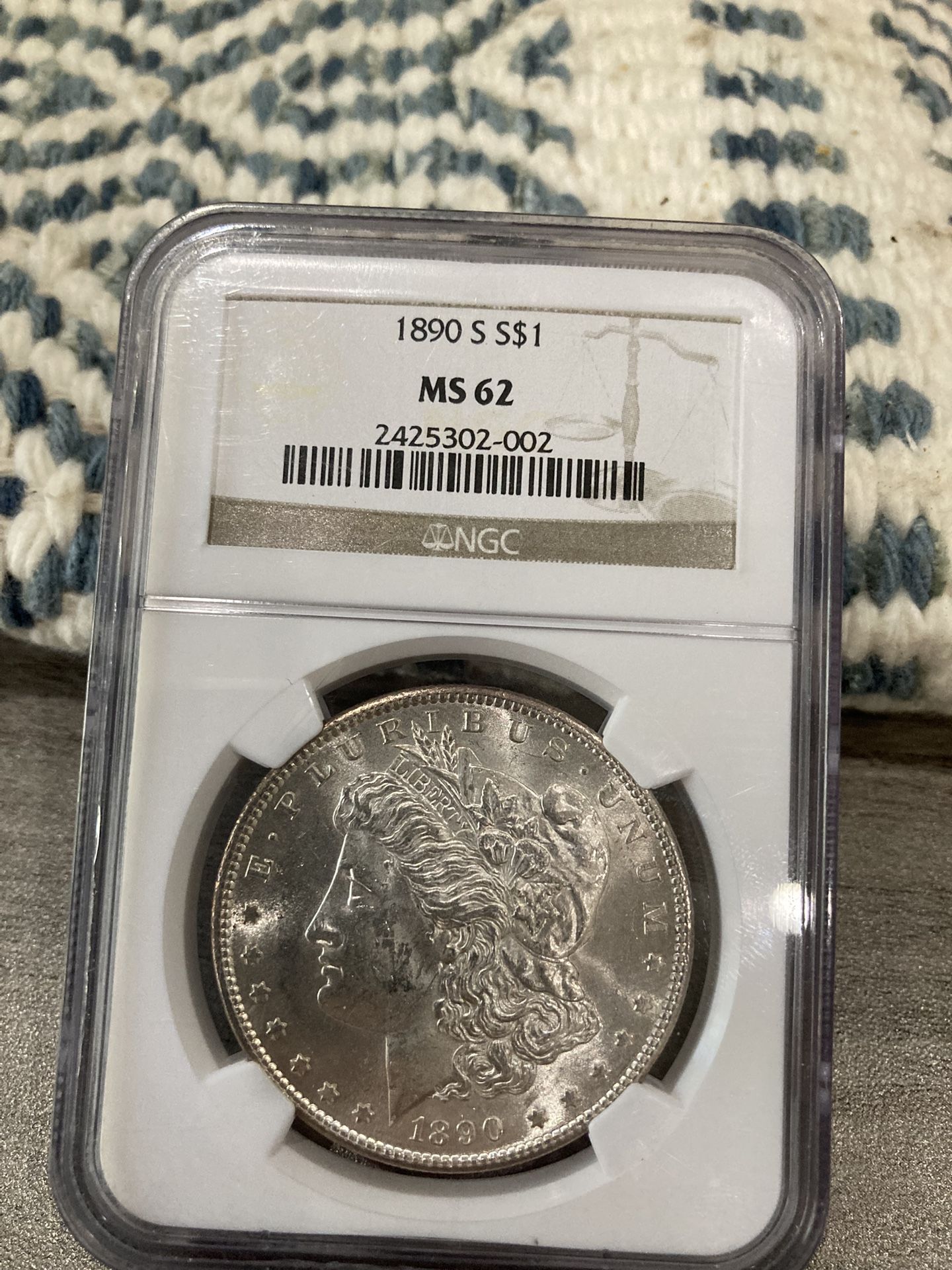 1890 O Morgan Silver Dollar Ms62