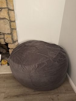 Oversized Gray Bean Bag Chair