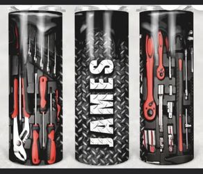 Tumbler Mug Insulated American TOOLBOX NAME Designs HOT/COLD 20oz 