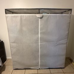 60" Wide Covered Storage Closet Grey - Brightroom™: Portable Garment Rack, Steel Frame