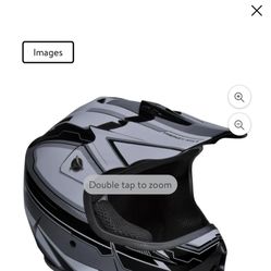 Youth Frenzy MX ATV off-road Helmet DOT Approved Black/Grey, Youth Medium
