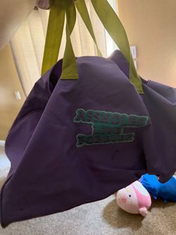 Assholes Live Forever Purple Tote Bag