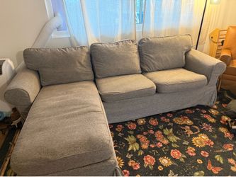 IKEA EKTORP sectional sofa with reversible chaise.