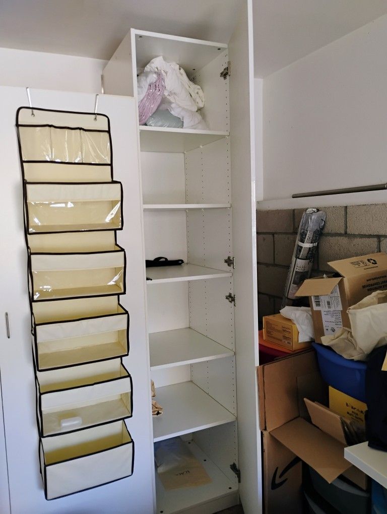 Glossy White 6 Shelf Cabinet