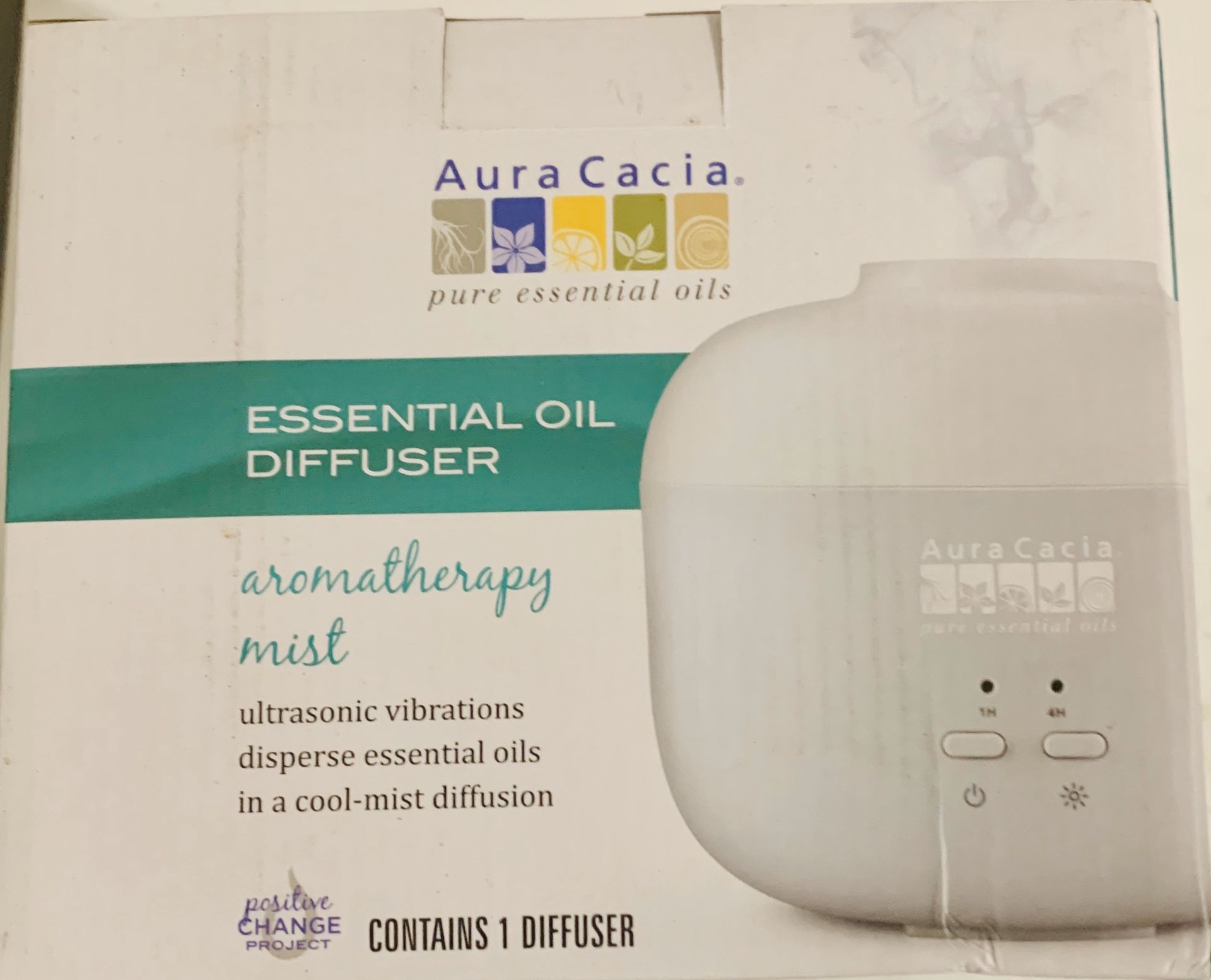 2 Aura Cacia Ultrasonic Essential Oil Diffuser, Aromatherapy Mist