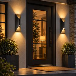 Dusk to Dawn Outdoor Wall Lights, 2 Pack