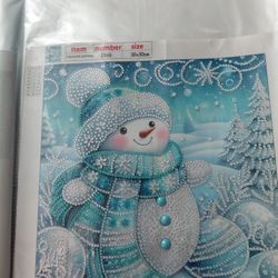 Diamond Art Snowman