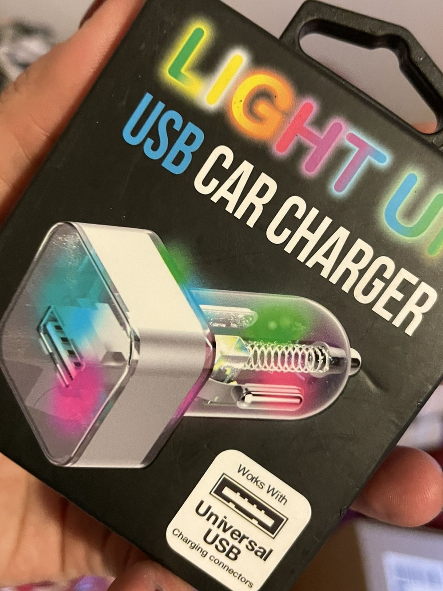 Light up phone car charger