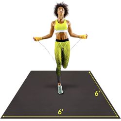6’x6’ Workout Fitness mat Roll Up 