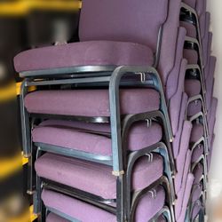 19 PURPLE OFFICE/CHURCH CHAIRS