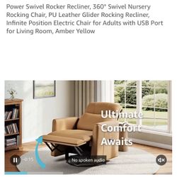 Powered Swivel 360 Degree Rocker Recliner