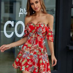 Dress Tropical Print