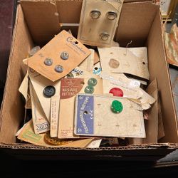Box Of Antique Buttons