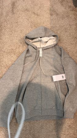 Alo Yoga Gray Zip-Up Hoodie with Tags