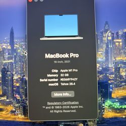 Macbook Pro 16in M1 Pro 32gb 1TB