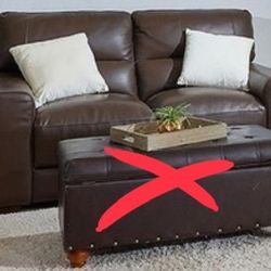 New Leather Loveseat