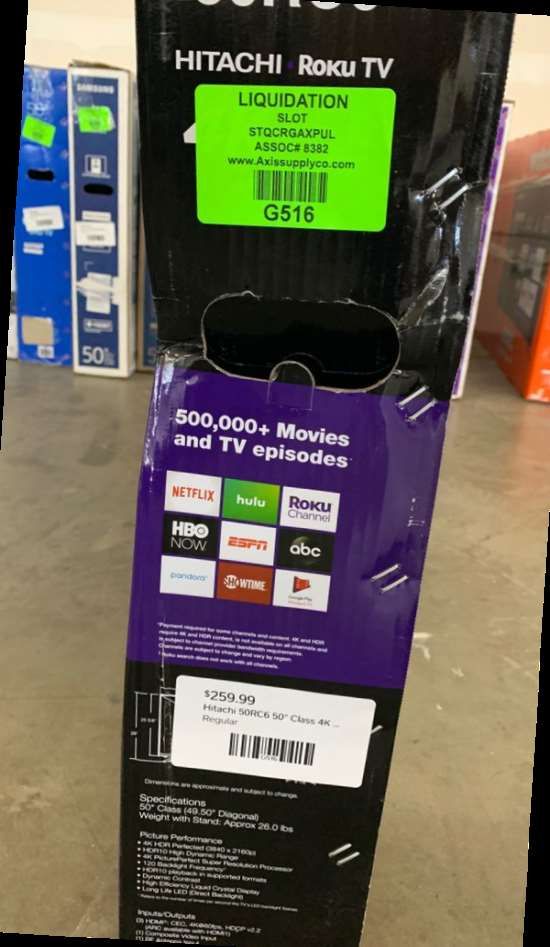 Brand New Hitachi 50” TV 4K! Open box w/ warranty N2