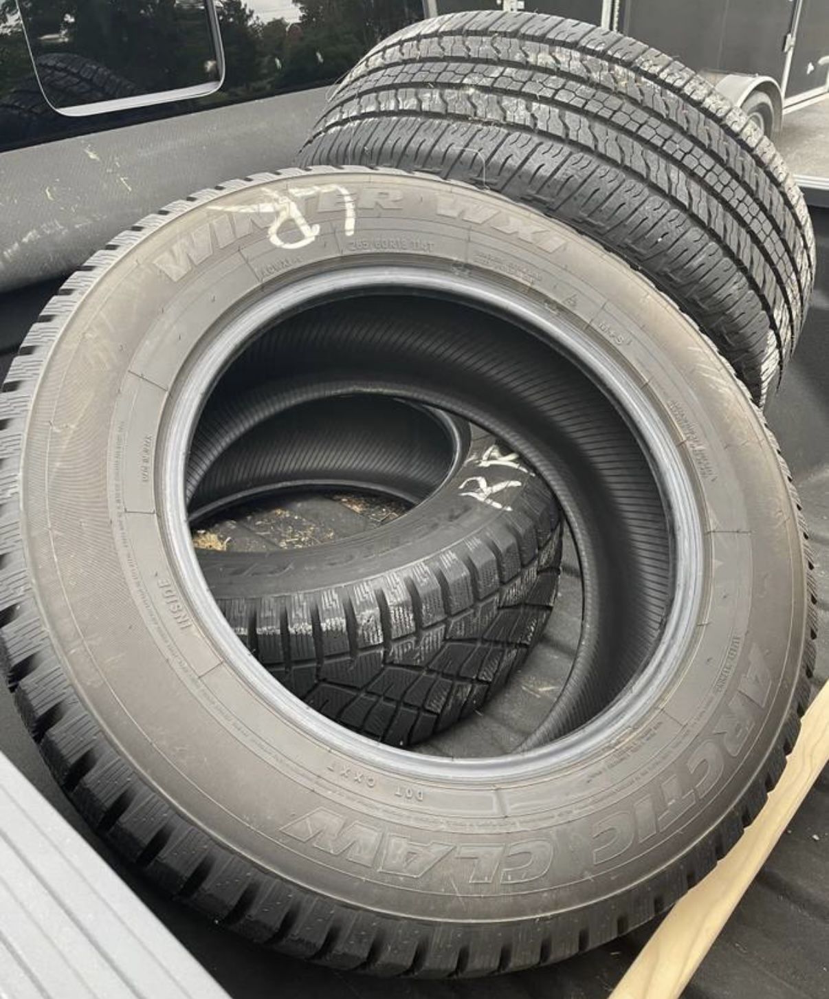 2 - LIKE NEW BARELY USED BY A SENIOR DRIVER ! WINTER TIRES DEEP TREAD 265/60R18