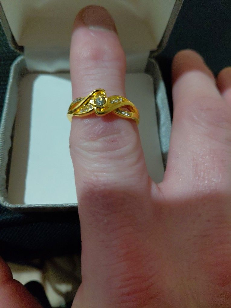 18k Gold Plated Engagement Ring