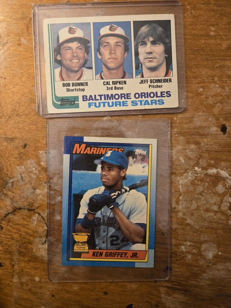 2 Hof Rookie Cards Ripken Jr And Griffey Jr