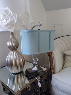 Pier 1 Baby Blue Desk Lamp