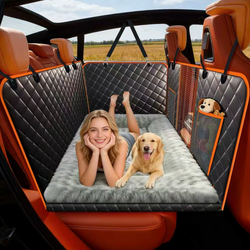 4.4 4.4 out of 5 stars (9) TNELTUEB Extra Large Back Seat Extender for Dogs with Dog Bed Mats, Waterproof Dog Car Seat Cover for Back Seat with Hard B