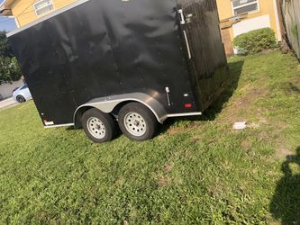 6x12 Enclosed Trailer Black V- Nose Blackout Package 3500 Pound By Axles
