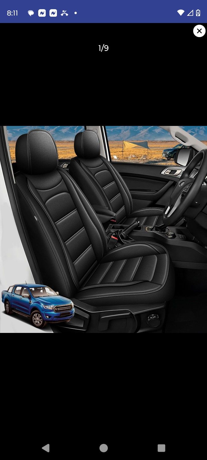 AOMSAZTO FORD Ranger Seat Covers Full Set 2019-2025