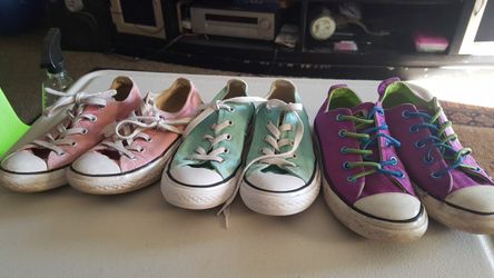 Converse 2 size 13.5 and the blue size 1.