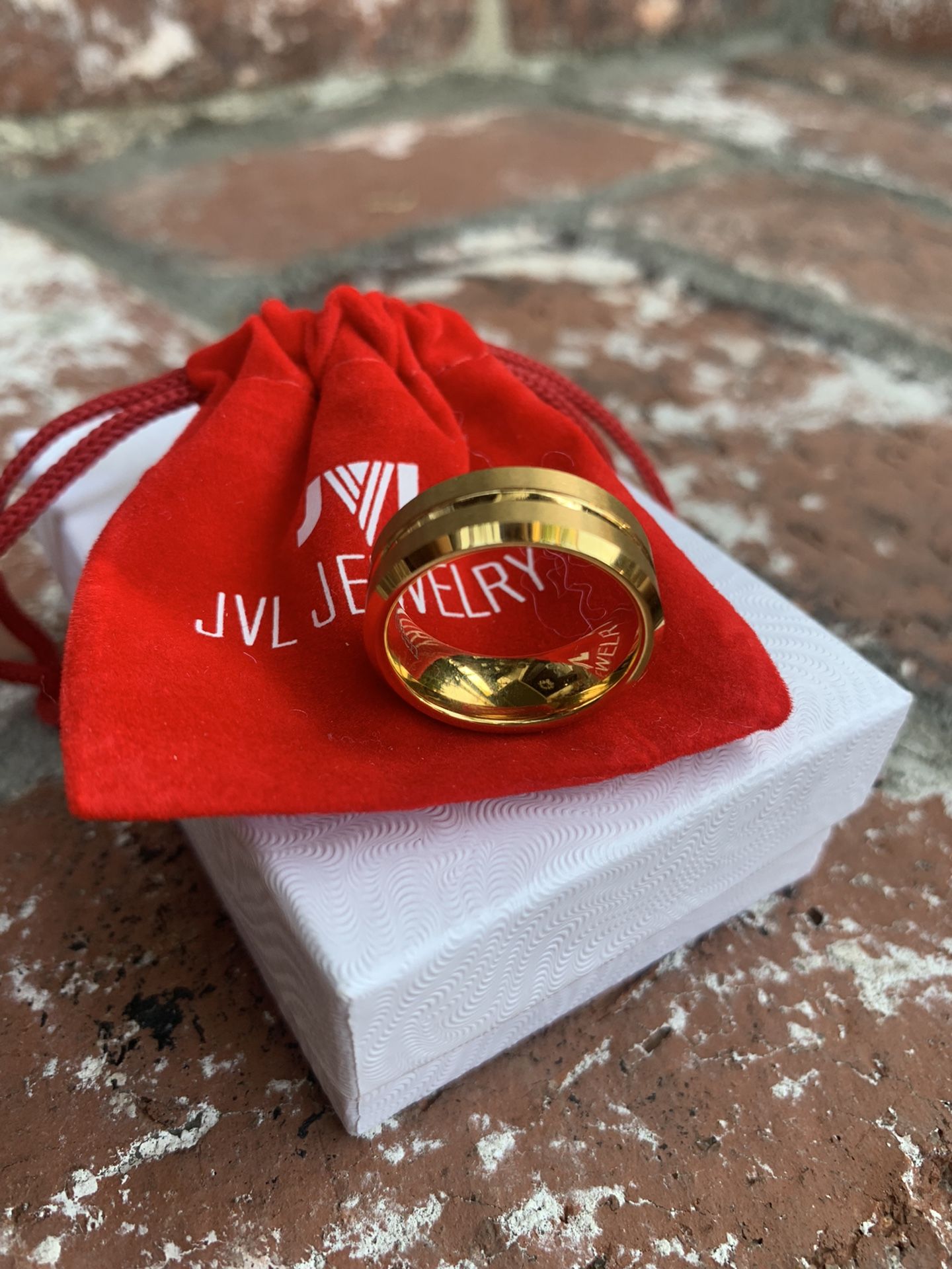 Men's Gold Tungsten Wedding Ring Size