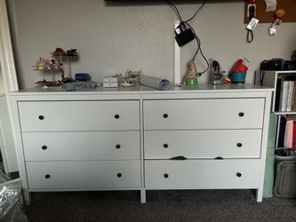 White Ikea 6 drawer dresser
