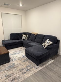 Ashley Furniture 2-Piece Blue Sectional Sofa