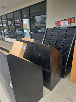 FREE Music and Book display shelves. TODAY ONLY