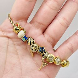 Pulso Con Charms 10kt