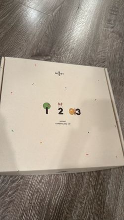Wooden number play set
