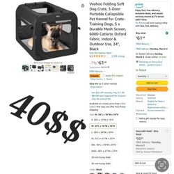 VEEHOO Folding Kennel Travel 25$ 