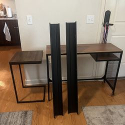 ikea desk and shelf  corner table all for 50