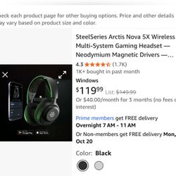 Steelseries Arctic Nova 5x Wireless Headsets