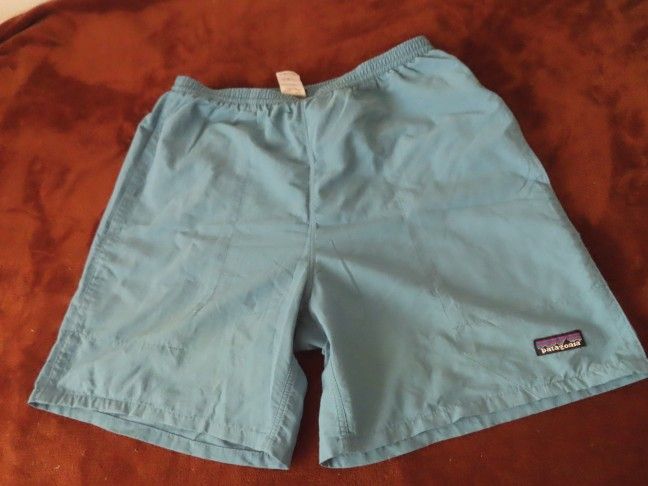 Patagonia Worn Wear Men's Baggies Longs Style # 58032 2012 vintage blue M
