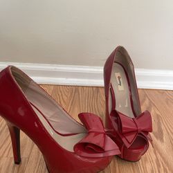 Red Olsenboye Platform Heels