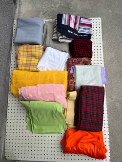 Mixed Fabric Lot Assorted Colors and Patterns