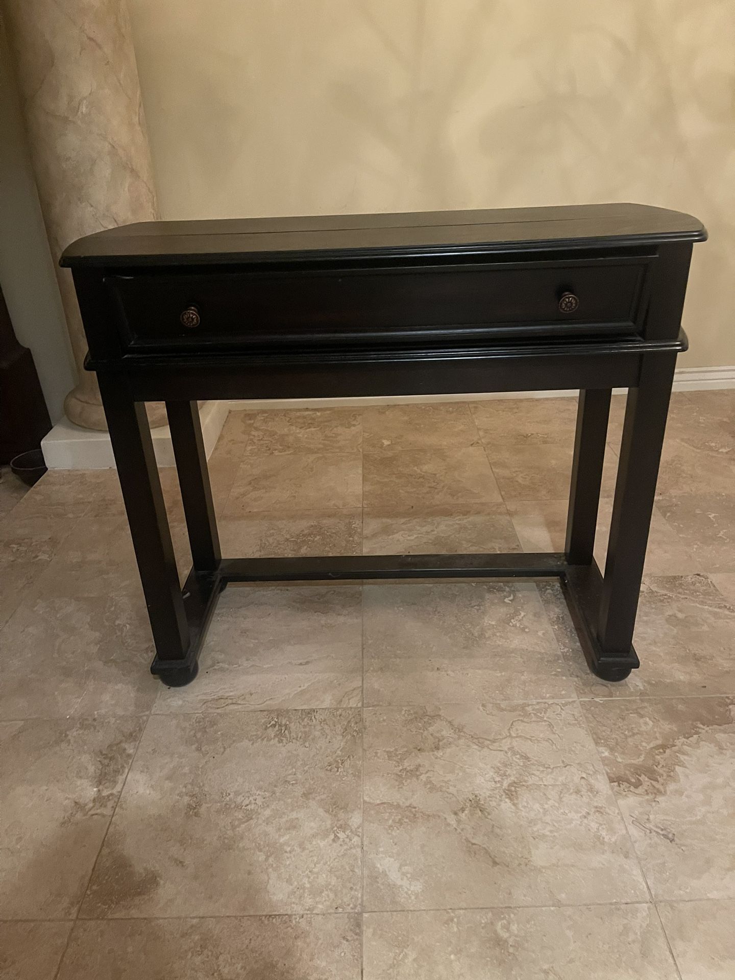 Black Wooden Secretary Desk