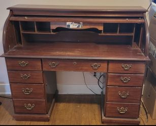 Antique Roll Top Desk wood
