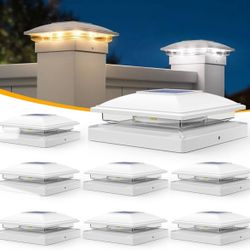8 Pack Solar Post Cap Lights